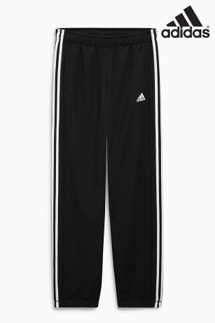 adidas Black/White 3 Stripe Essential Jogger